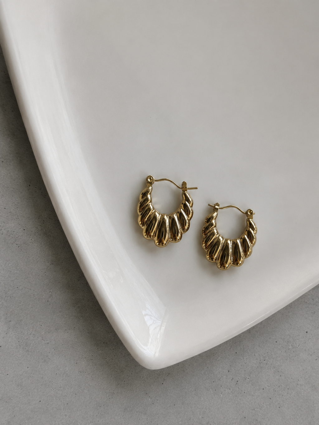 Ripple Hoop Earrings