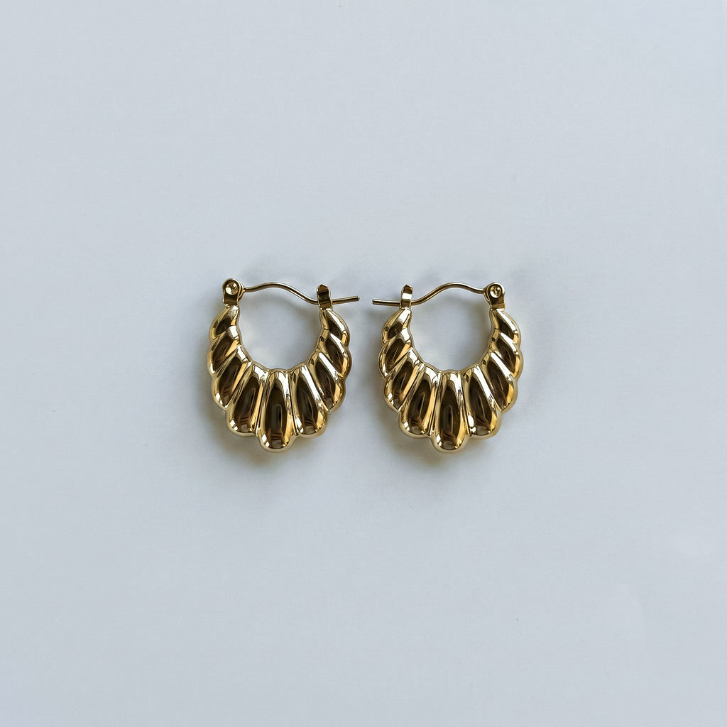 Ripple Hoop Earrings