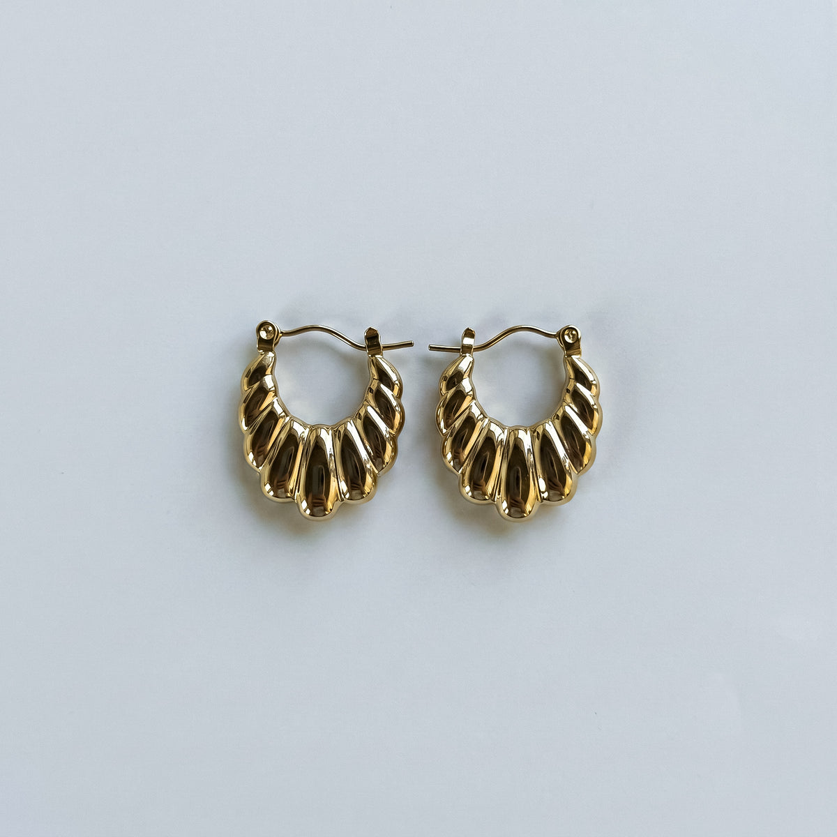 Ripple Hoop Earrings