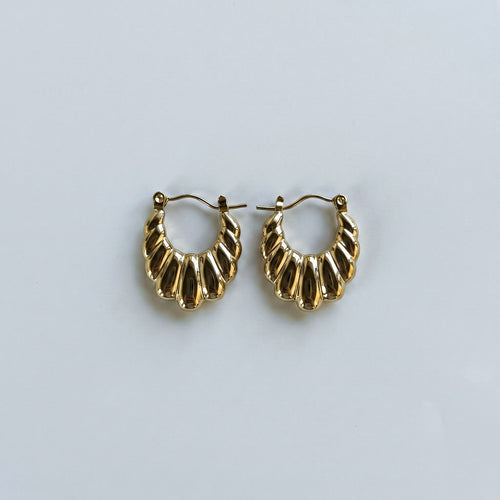 Ripple Hoop Earrings